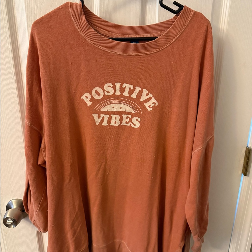 Old Navy Positive Vibes Women's Sweatshirt in Rust